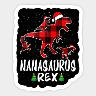 Nana T Rex Matching Family Christmas Dinosaur Shirt Sticker